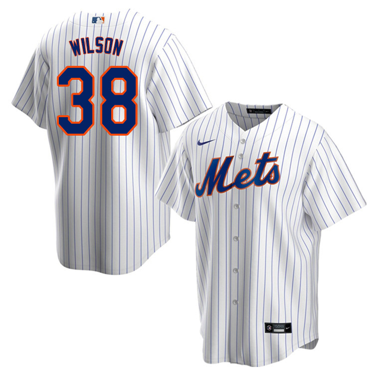 Nike Men #38 Justin Wilson New York Mets Baseball Jerseys Sale-White